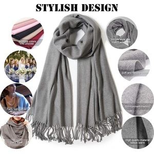 Grey pashmina like scarf, blanket